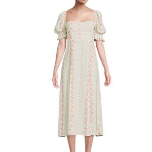 NWOT WEWOREWHAT Floral Midi Dress - SZ.4 - Victorian Floral Stripe
